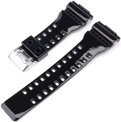 Curea din plastic Ricardo Cassola 16mm (pentru Casio G-Shock GA-100, GA-110, GD-120, GLS-100), negru V2