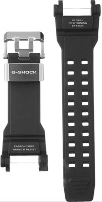 Curea pentru Casio G-Shock, rășină, neagră, cu cataramă argintie (pentru modelul GPW-2000)