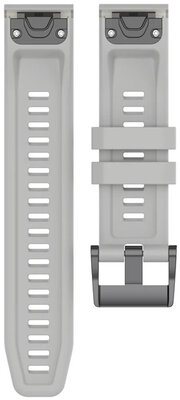 Curea din silicon Ricardo 20mm (pentru Garmin Fenix 8/7S/6S (43mm) etc.), gri V1, QuickFit