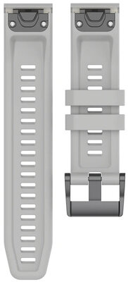 Curea din silicon Ricardo 22mm (pentru Garmin Fenix 8/7/6 (47mm), Epix 2 etc.), gri V1, QuickFit