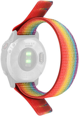 Curea de nailon Ricardo 22mm (pro Garmin Fenix 8/7/6 (47mm), Epix 2 aj.), multicolor, tip slim