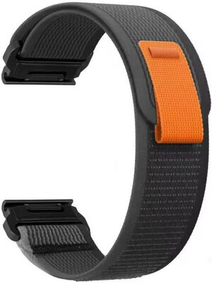 Curea de nailon Ricardo 26mm (pro Garmin Fenix 8/7X/6X (51mm), Tactix aj.), culoarea neagră V3, QuickFit