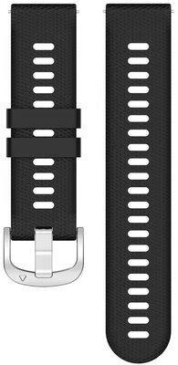 Curea de silicon Ricardo 18mm (pentru Garmin Venu 2S, Vívoactive 4S, Forerunner 265S, Venu 3S etc.), negru V1, Quick Release
