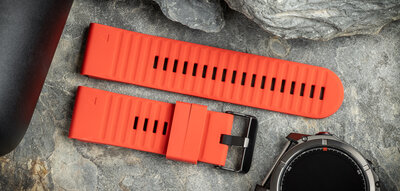 curea din silicon Ricardo 26mm (pentru Garmin Fenix 8/7X/6X (51mm), Tactix etc.), roșu V1, QuickFit