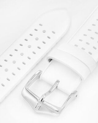 curea din cauciuc Hirsch NYAD M 0920099100-2, alb, cauciuc natural, lungime M, Quick Release