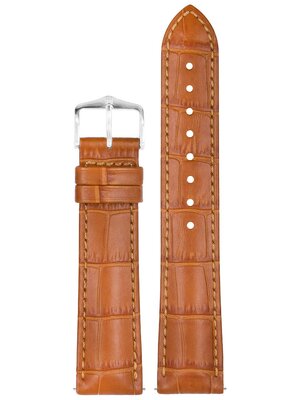 Curea din piele Hirsch Duke S 01028375-1, maro, piele de vițel, lungime S, Quick Release