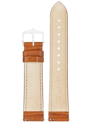 Curea din piele Hirsch Duke S 01028375-1, maro, piele de vițel, lungime S, Quick Release