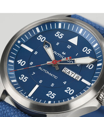 Hamilton Khaki Aviation Pilot Day Date Automatic H64655941 Air-Glaciers Special Edition (+ curea de schimb)