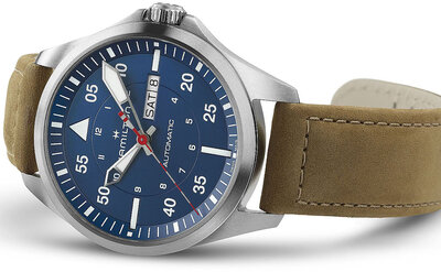 Hamilton Khaki Aviation Pilot Day Date Automatic H64655941 Air-Glaciers Special Edition (+ curea de schimb)