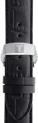 Curea din piele Tissot T852.013.405 19mm, neagră, Quick Release