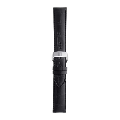 Curea din piele Tissot T852.013.405 19mm, neagră, Quick Release