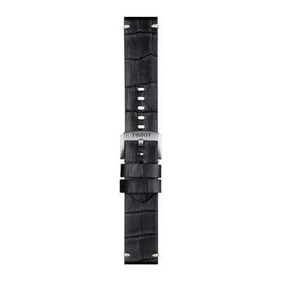 Curea din piele Tissot T852.046.775 22mm, negru, Quick Release