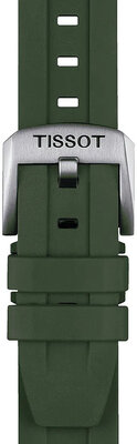 Curea din cauciuc Tissot T852.049.054 20mm, culoarea verde, Quick Release