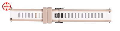 curea din silicon Ricardo Bormio 18mm, Beige, Quick Release