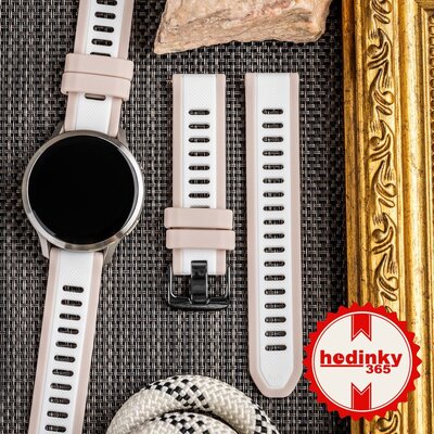 curea din silicon Ricardo Bormio 18mm, Beige, Quick Release