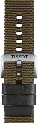 Curea textilă Tissot T852.046.756 22mm, culoarea verde, Quick Release