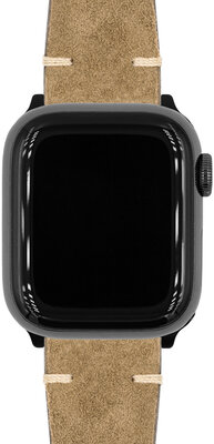 Curea din piele Hirsch Serro L 05564070-2, maro, piele întoarsă, Limited Edition, lungime L, Quick Release