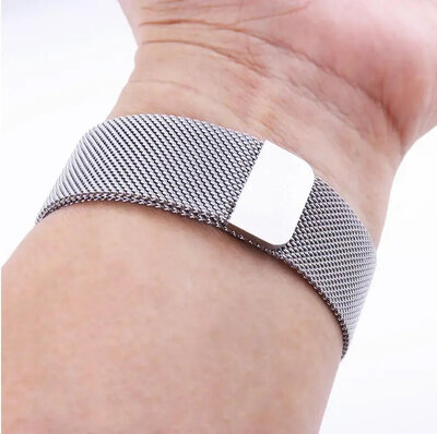 Brățară din oțel Ricardo 26mm (pentru Garmin Fenix 8/7X/6X (51mm), Tactix și altele), argintiu, Milanese, QuickFit