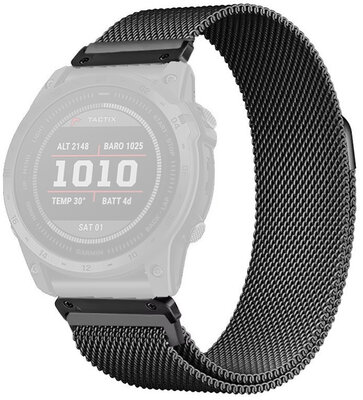brățară din oțel inoxidabil Ricardo Champoluc 26mm, Black, QuickFit
