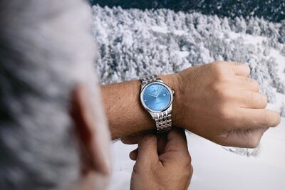 Perrelet Weekend 3 Hands Ice Blue A1300/B (+ curea de schimb)