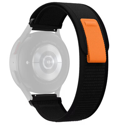Curea de nailon Ricardo 20mm (pro Garmin Venu 3, Forerunner 265, Vívoactive 4 aj.), culoarea neagră, Quick Release