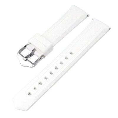 Curea din silicon Ricardo, alb, Quick Release