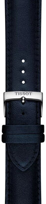 Curea din piele Tissot T852.050.301 22mm, culoarea albastră, vegan, Quick Release