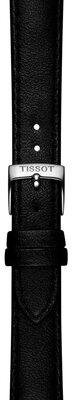 Curea din piele Tissot T852.050.317 16mm, negru, piele ecologică