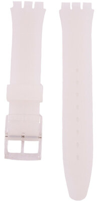Curea din silicon Ricardo Barletta 16mm (pentru Swatch), alb