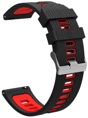 Curea de silicon Ricardo 20mm (pro Garmin Fenix 8/7S/6S (43mm), aj.), culoarea neagră V1, Quick Release