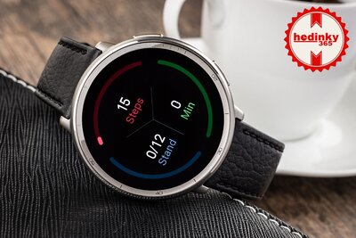 Amazfit Active 2 Premium (Round) Black Leather (+ curea de schimb)