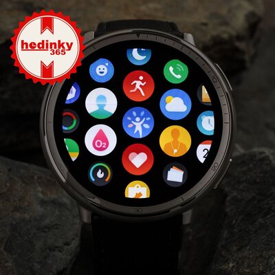Amazfit Active 2 Premium (Round) Black Leather (+ curea de schimb)