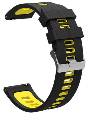 Curea de silicon Ricardo 20mm (pro Garmin Fenix 8/7S/6S (43mm), aj.), culoarea neagră V2, Quick Release