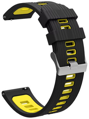 Curea de silicon Ricardo 22mm (pro Garmin Fenix 8/7/6 (47mm), Epix 2 aj.), culoarea neagră V2, Quick Release
