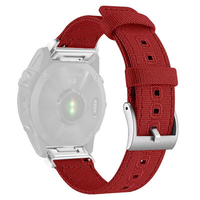 Curea de nailon Ricardo 26mm (pro Garmin Fenix 8/7X/6X (51mm), Tactix aj.), culoarea roșie, QuickFit