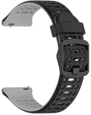 Curea din silicon Ricardo Pejo 22mm, Black/Gray, Quick Release