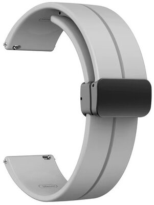 Curea de silicon Ricardo 22mm (pro Amazfit Bip 5, 6), culoarea gri, Quick Release