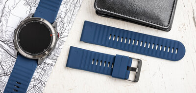 Curea de silicon Ricardo 26mm (pro Garmin Fenix 8/7X/6X (51mm), Tactix aj.), culoarea albastră V4, QuickFit