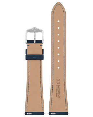 Curea naturală Hirsch Fibre Plant L 04299080-2, albastră, fibre naturale, lungime L, Quick Release Limited Edition