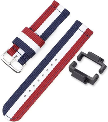 Curea textilă Ricardo 16mm (pentru Casio G-Shock GA-2100/GA-2110, DW-5600, GW-6900), colorată V5, NATO, + adaptor
