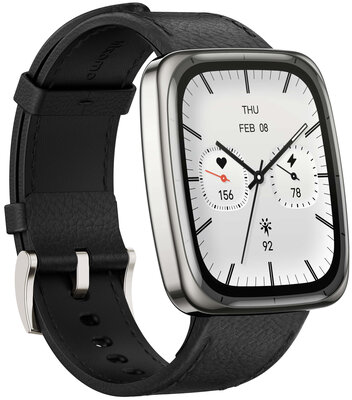 Amazfit Active 2 (Square) Black Leather (+ curea de schimb)