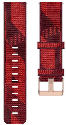 Ricardo Nylon curea 20mm (pentru Garmin Venu, Venu Sq, Venu Sq 2, Venu 2 plus, etc.), roșu, eliberare rapidă