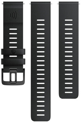Polar Silicone Strap 22mm, negru, dimensiune S, M/L, eliberare rapidă, plată