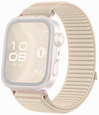 Curea de nailon Ricardo (pro Huawei Watch Fit 4), culoarea albă
