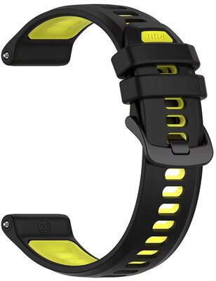 Curea de silicon Ricardo 22mm (pro Garmin Forerunner 970 aj.), culoarea neagră V1, Quick Release