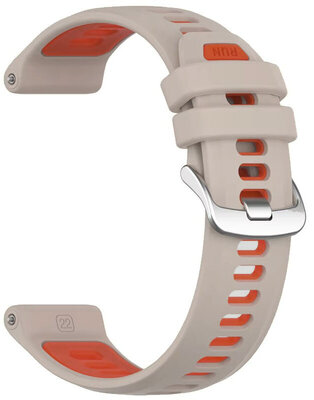 Curea de silicon Ricardo 22mm (pro Garmin Forerunner 970 aj.), culoarea bej V1, Quick Release