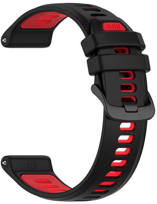 Curea din silicon Ricardo Gressoney 22mm (pentru Garmin Forerunner 970), Black/Red