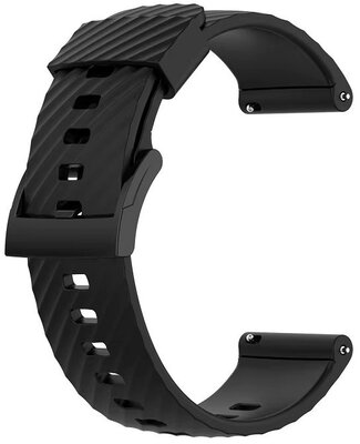 Curea de silicon Ricardo 24mm (pro Garmin Venu X1), culoarea neagră, Quick Release