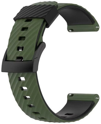 Curea de silicon Ricardo 24mm (pro Garmin Venu X1), culoarea verde V2, Quick Release