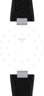 Curea din piele Tissot T852.050.989 (pentru modelul Tissot PRX 40mm), culoarea neagră, Quick Release